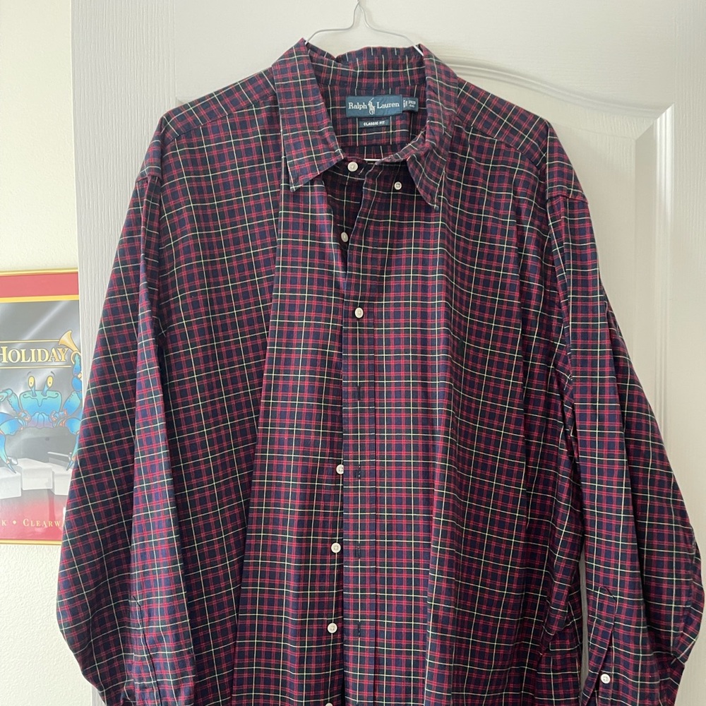🔥Polo Ralph Lauren Mens 3XB  Lauren mens shirt long sleeve button down